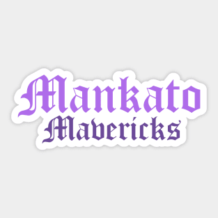 Mankato Mavericks Purple Script Sticker